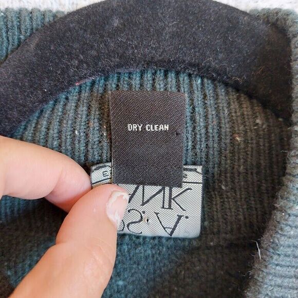 Jos A Bank Mens Sweater XXL Lamb Wool Blend 1/4 Zip Pullover Dark Green Grandpa - Picture 9 of 9